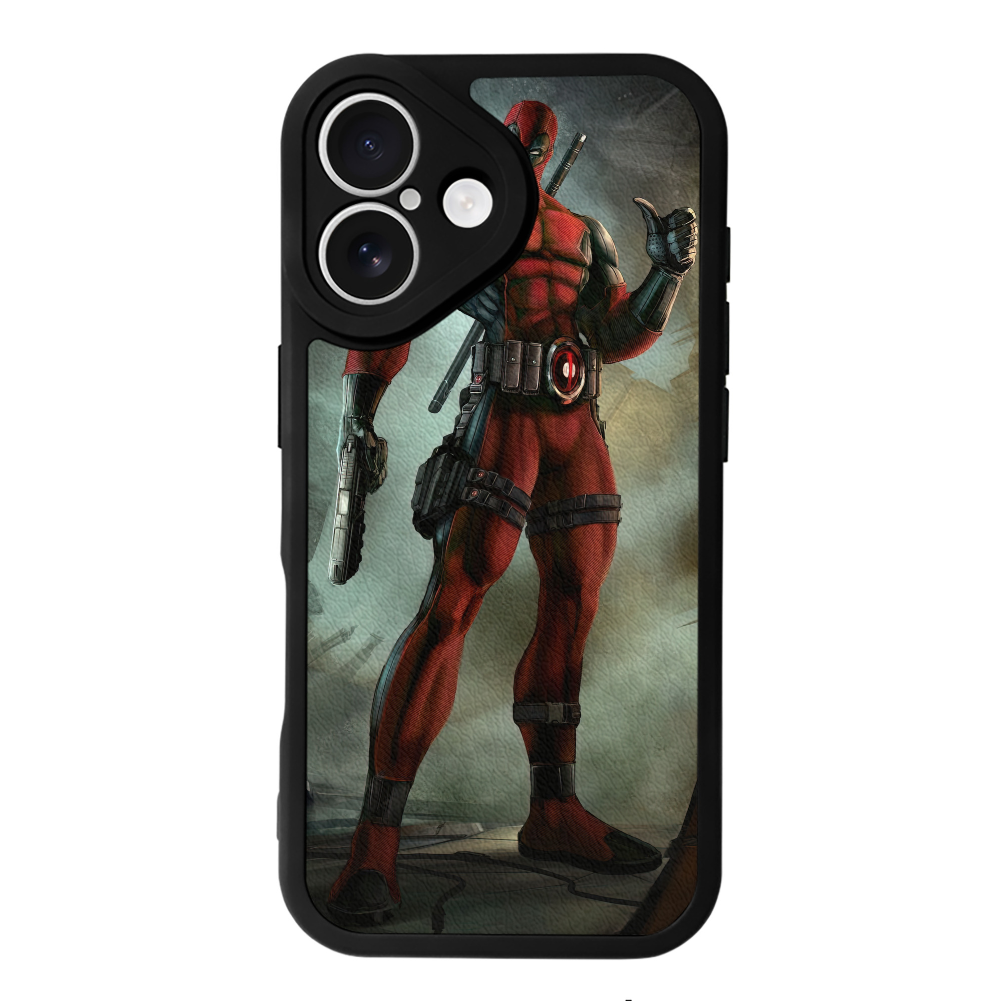 （画像用） Deadpool デッドプール 【iPhone 16シリーズ対応】シリコンスマホケース（レザー調） 材質：シリコン
